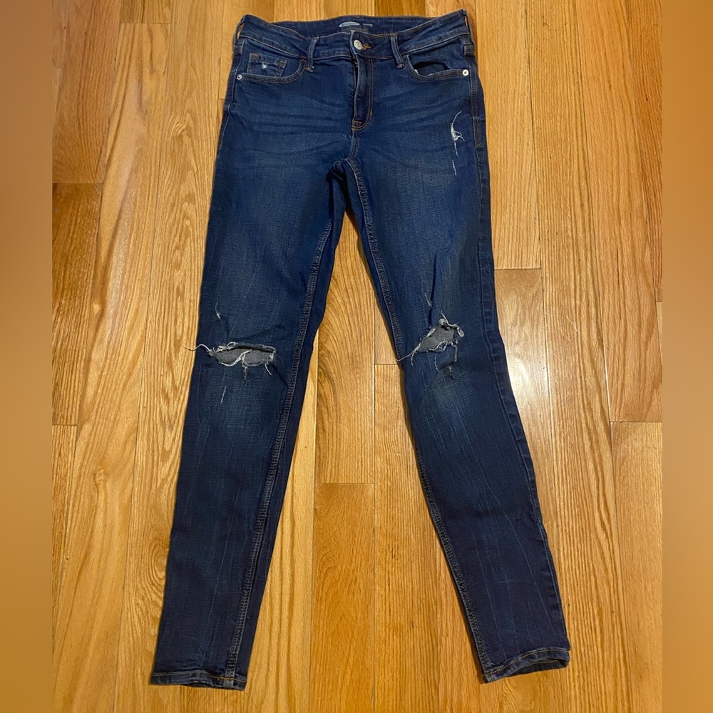 Old Navy Rockstar Skinny Dark Wash Jeans 8 Long